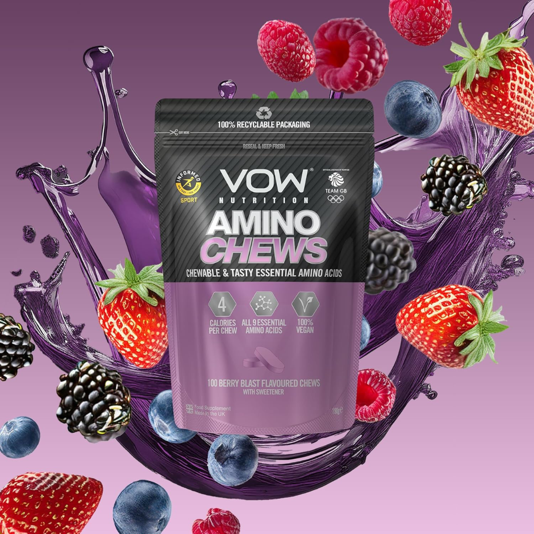 VOW Nutrition Amino Chews 100 Tabs Berry Blast