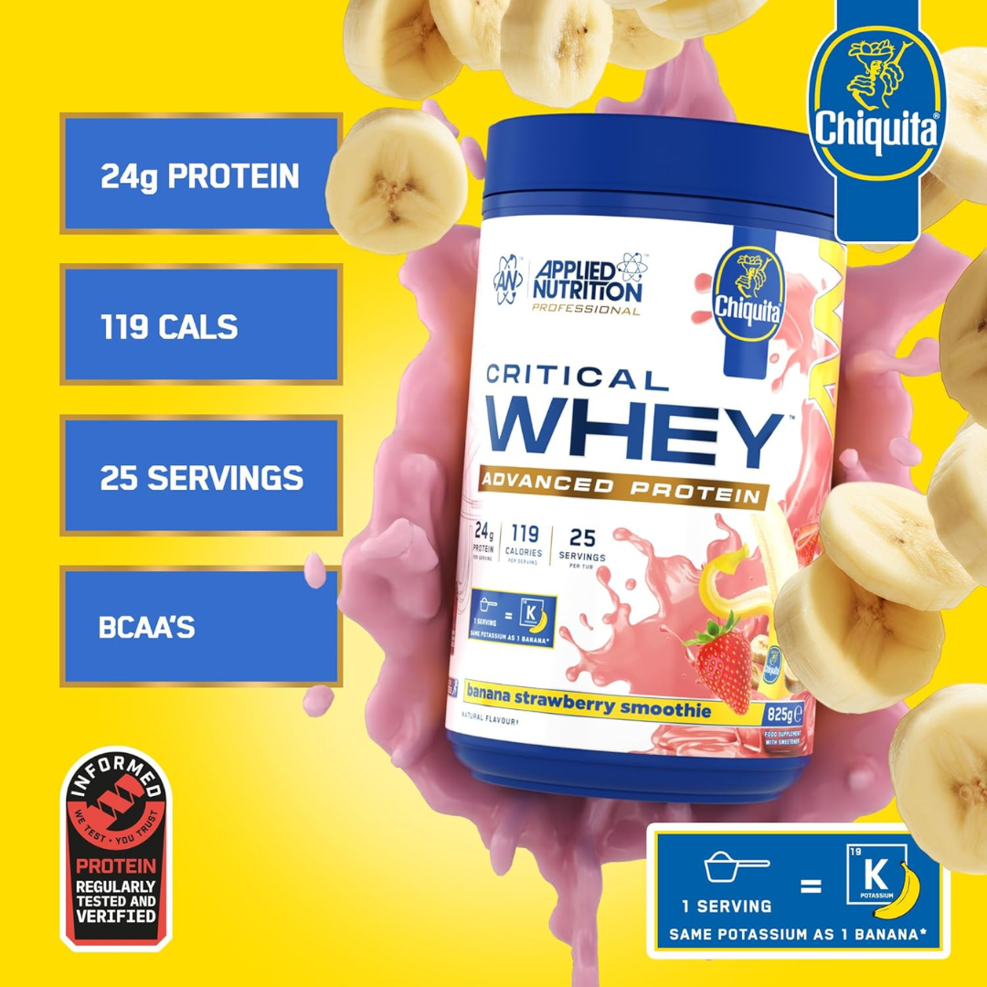 Applied Nutrition Critical Whey 825g Chiquita Banana & Strawberry