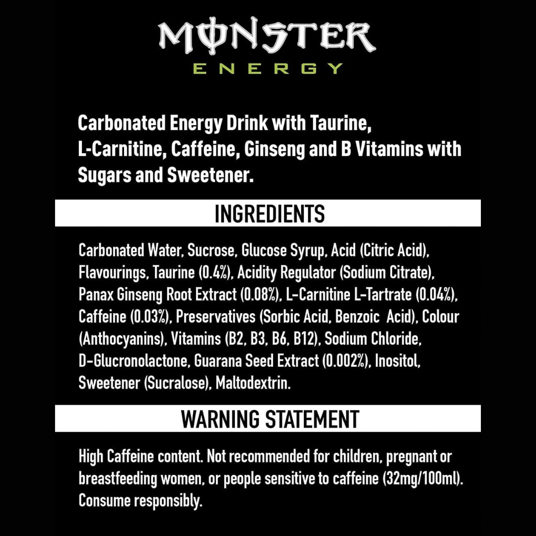 Monster Energy 12x500ml Original