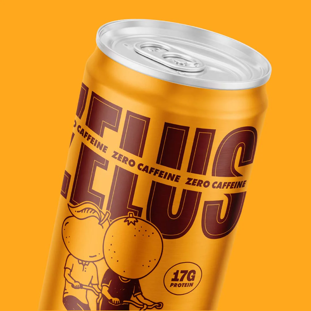 ZELUS Protein Energy Soda ZERO 12x330ml Orange & Mango