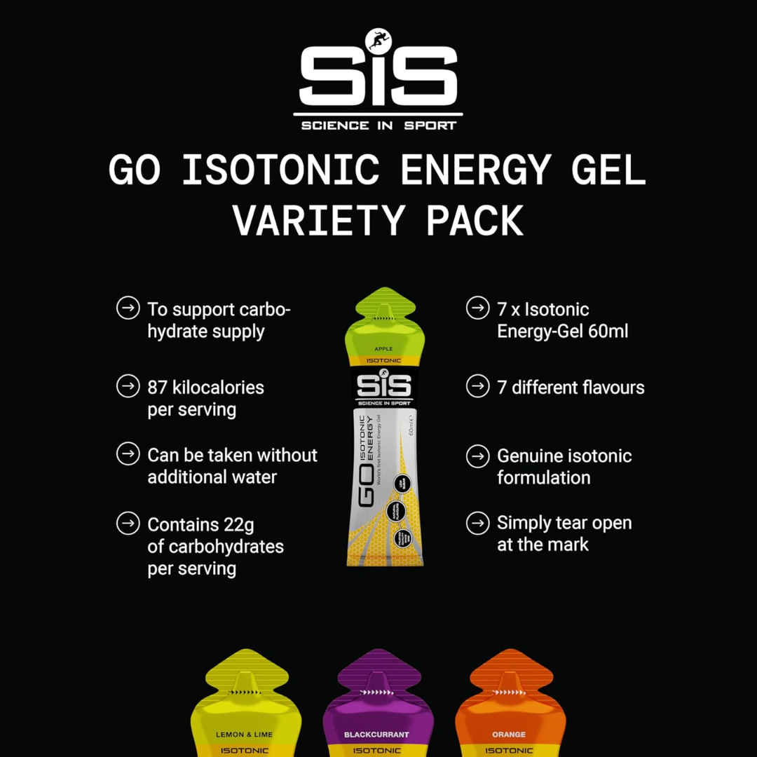 SIS (Science In Sport) Go Isotonic Energy Gel 7x60ml Variety