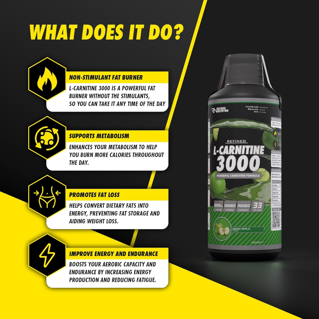 Refined Nutrition L-Carnitine 3000 500ml Fruit Punch