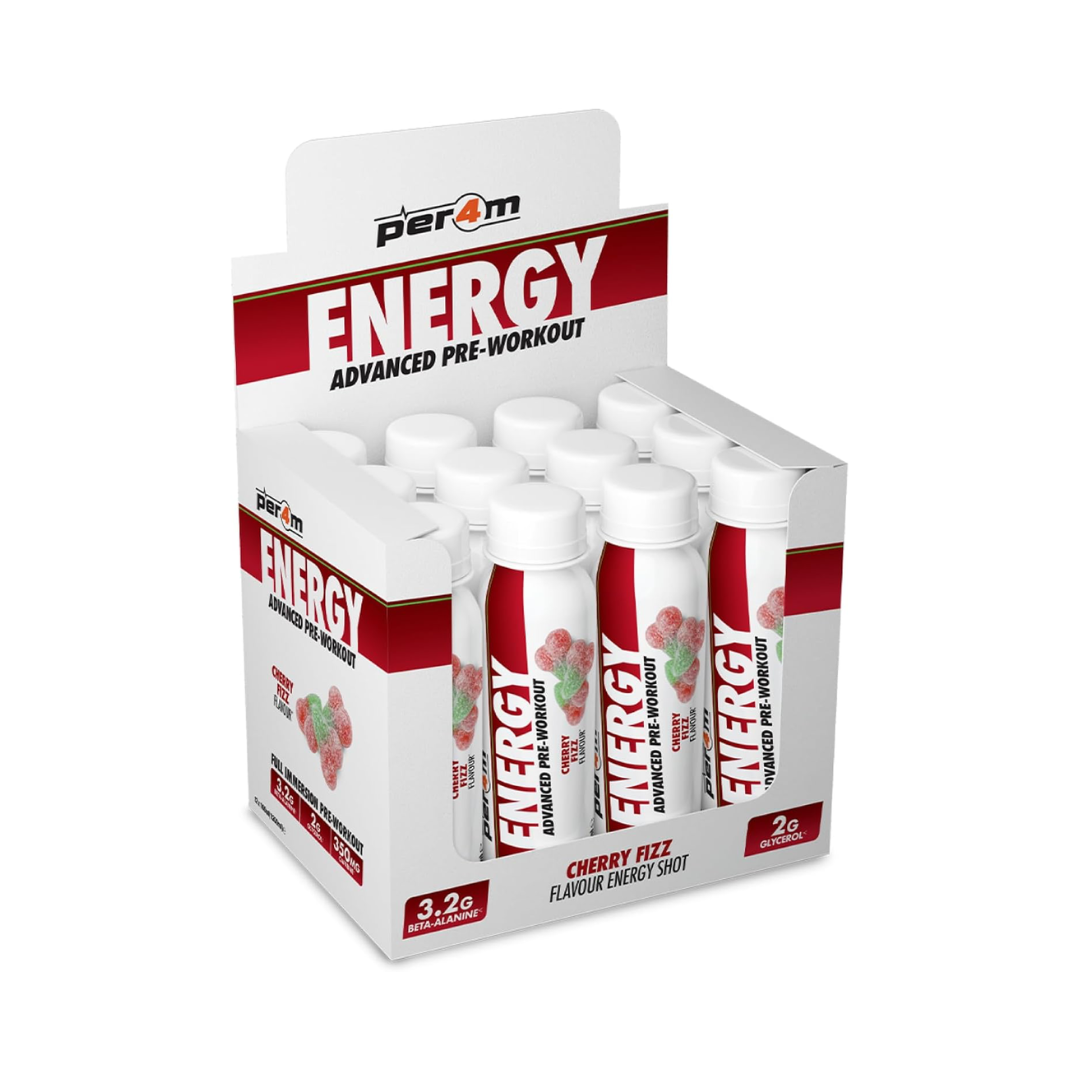 Per4m Energy Pre Workout Shot 12x100ml Cherry Fizz