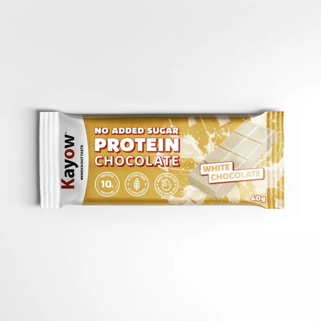 Kayow Nutrition No Added Sugar Protein Chocolate 12x40g White Chocolate