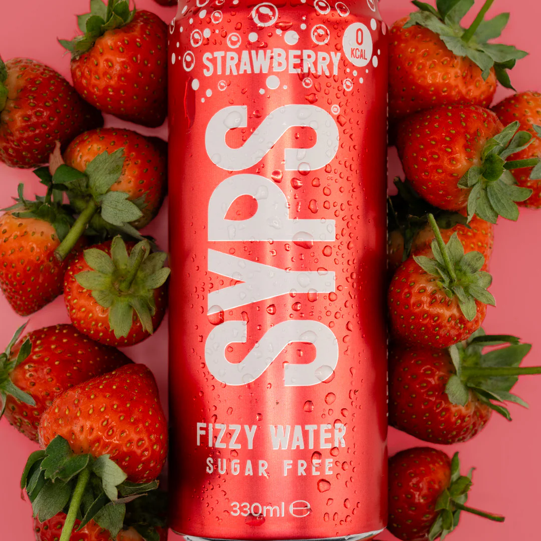 SYPS Fizzy Water 12x330ml Strawberry