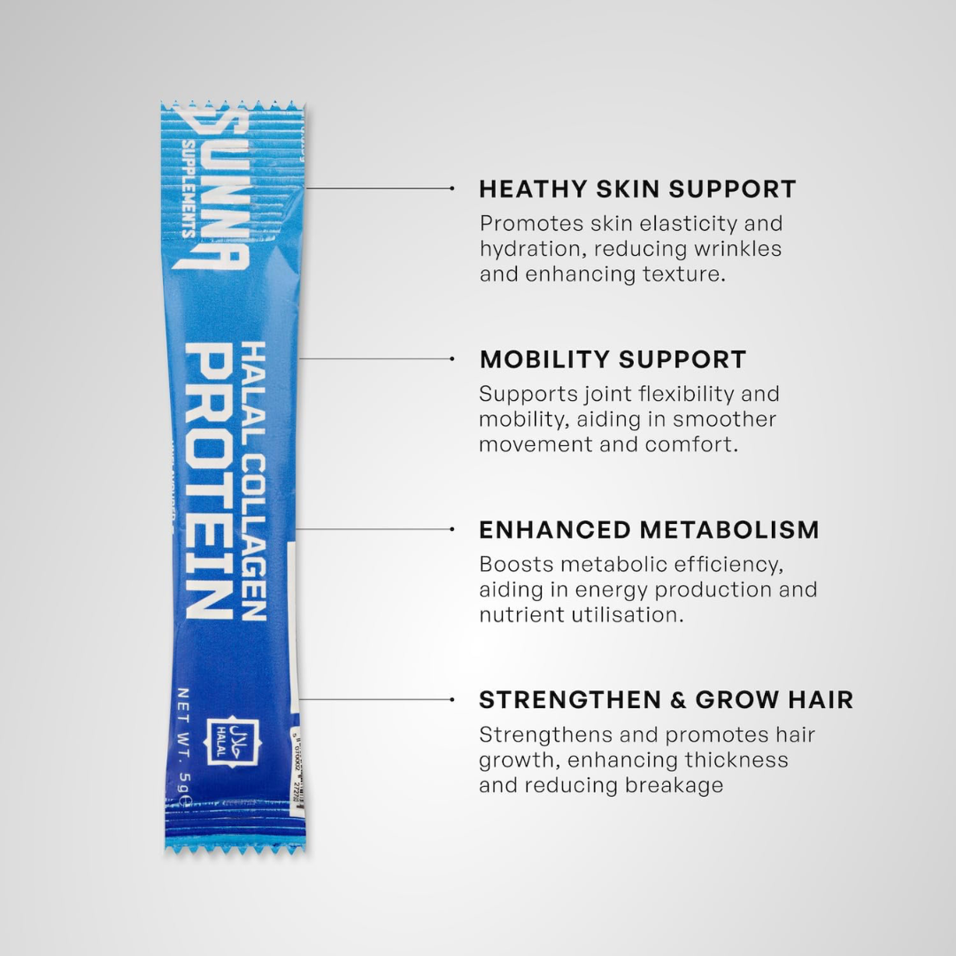 Sunna Supplements Halal Collagen Protein Sachets 15x5g Unflavoured