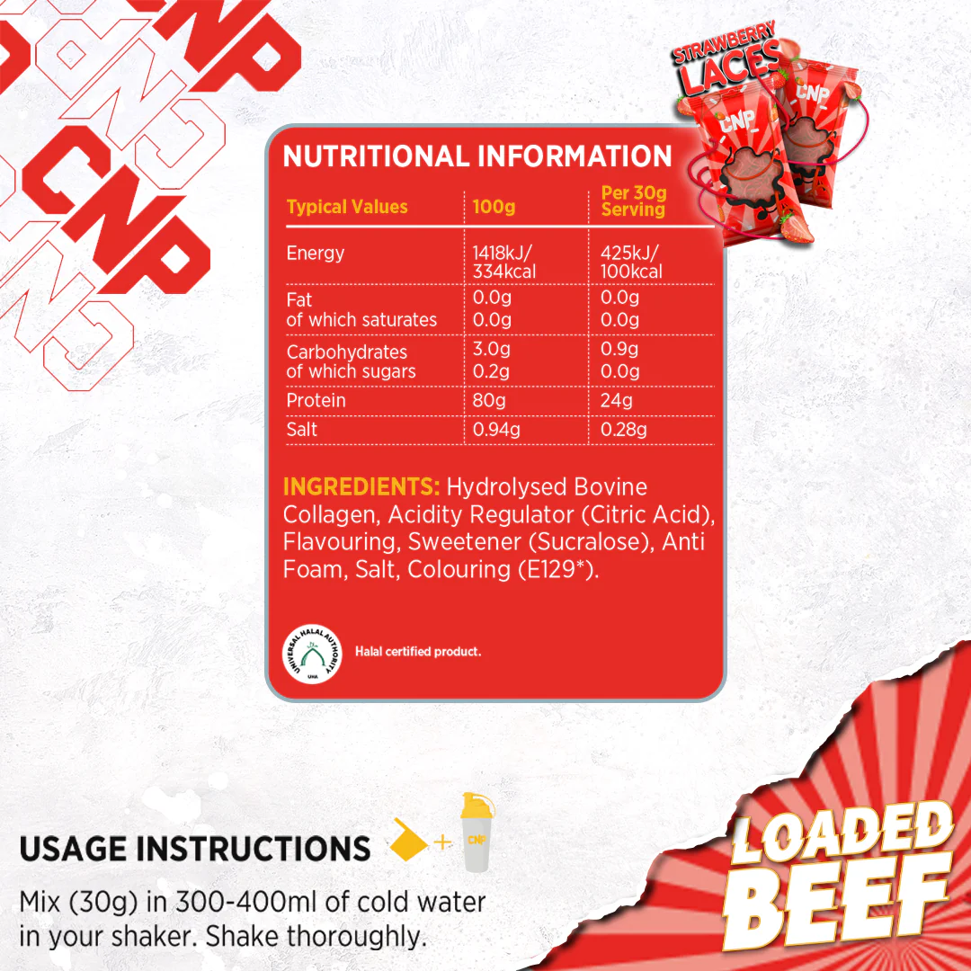 CNP Loaded Beef 1.8kg Strawberry Laces