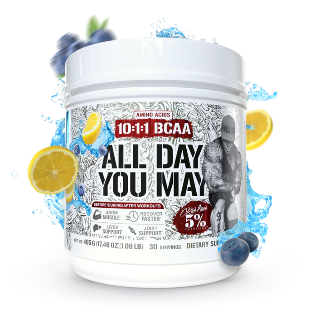 Rich Piana 5% Nutrition All Day You May Legendary Series 465g Blueberry Lemonade