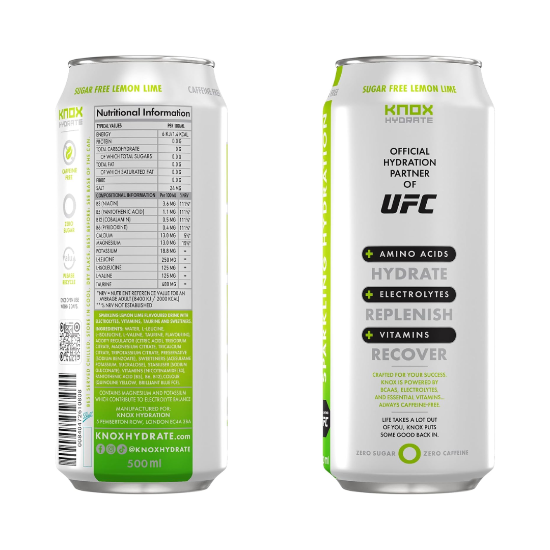 KNOX Hydrate 12x500ml Lemon Lime