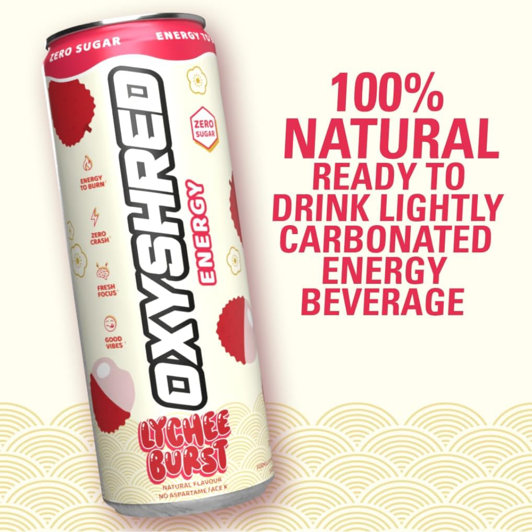 EHP Labs OxyShred Ultra Energy Drink RTD 12x355ml Lychee Burst