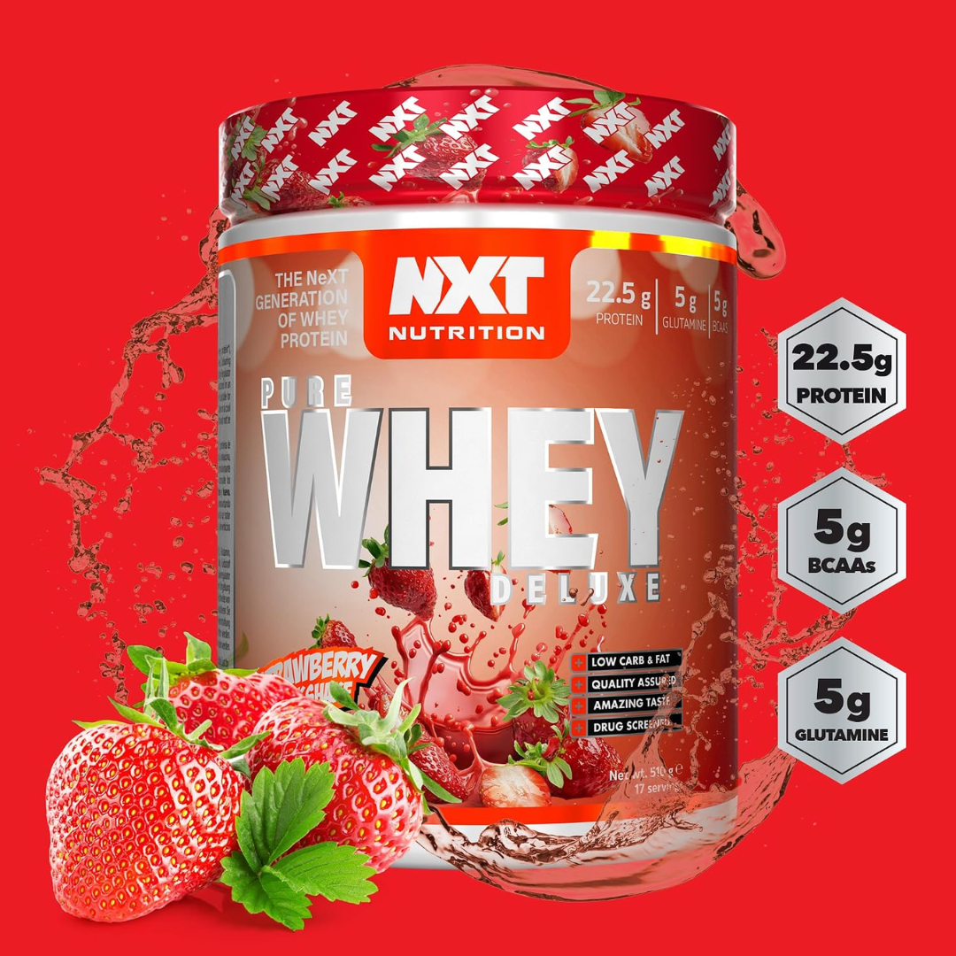 NXT Nutrition Pure Whey Deluxe 510g Strawberry Milkshake
