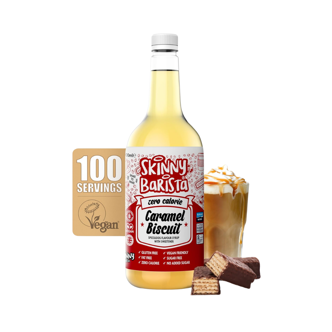 The Skinny Food Co Skinny Barista Zero Calorie Coffee Syrup 1000ml Caramel Biscuit