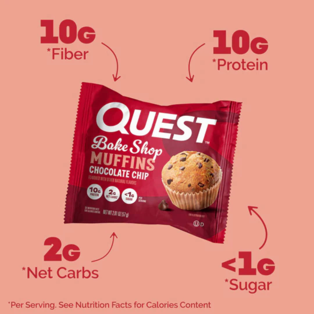 Quest Nutrition Bakeshop Muffin 8x57g Chocolate Chip