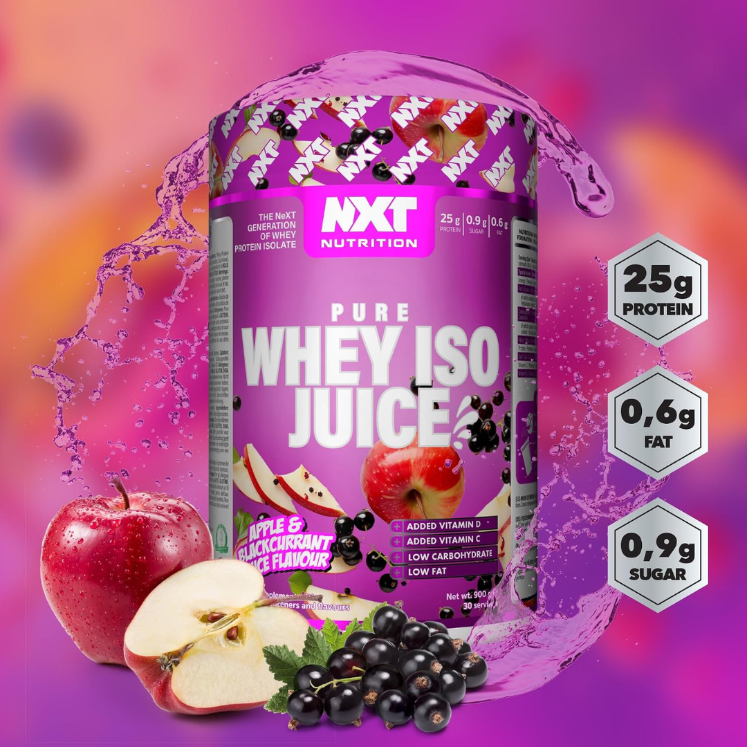 NXT Nutrition Pure Whey ISO Juice 900g Apple & Blackcurrant Squash