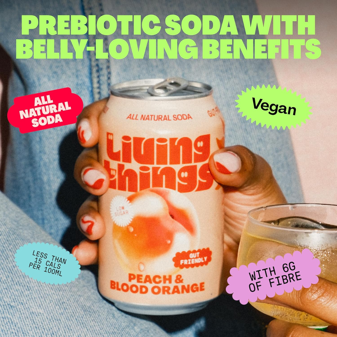 Living Things Prebiotic Soda 12x330ml Cherry & Lime