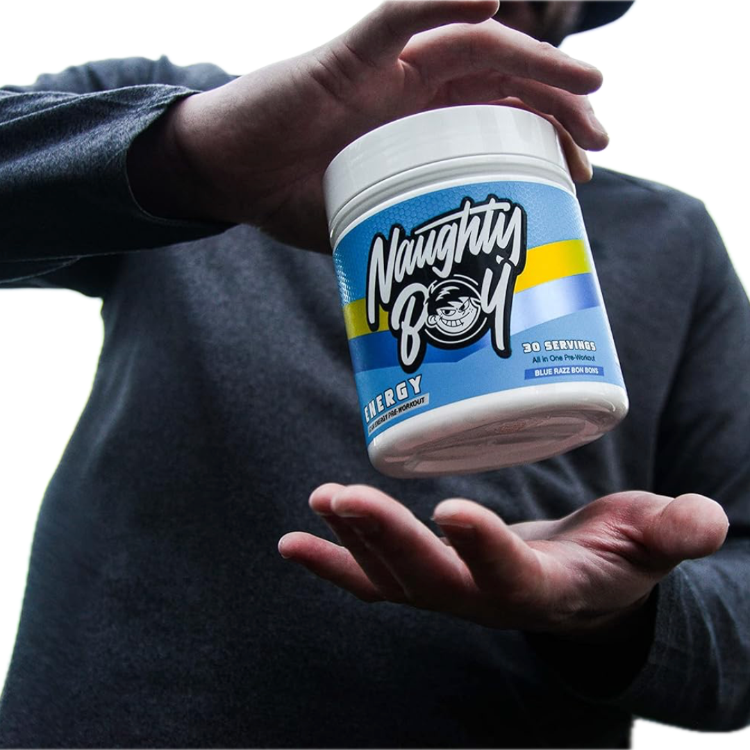 Naughty Boy Energy 390g Blue Raspberry Bon Bon