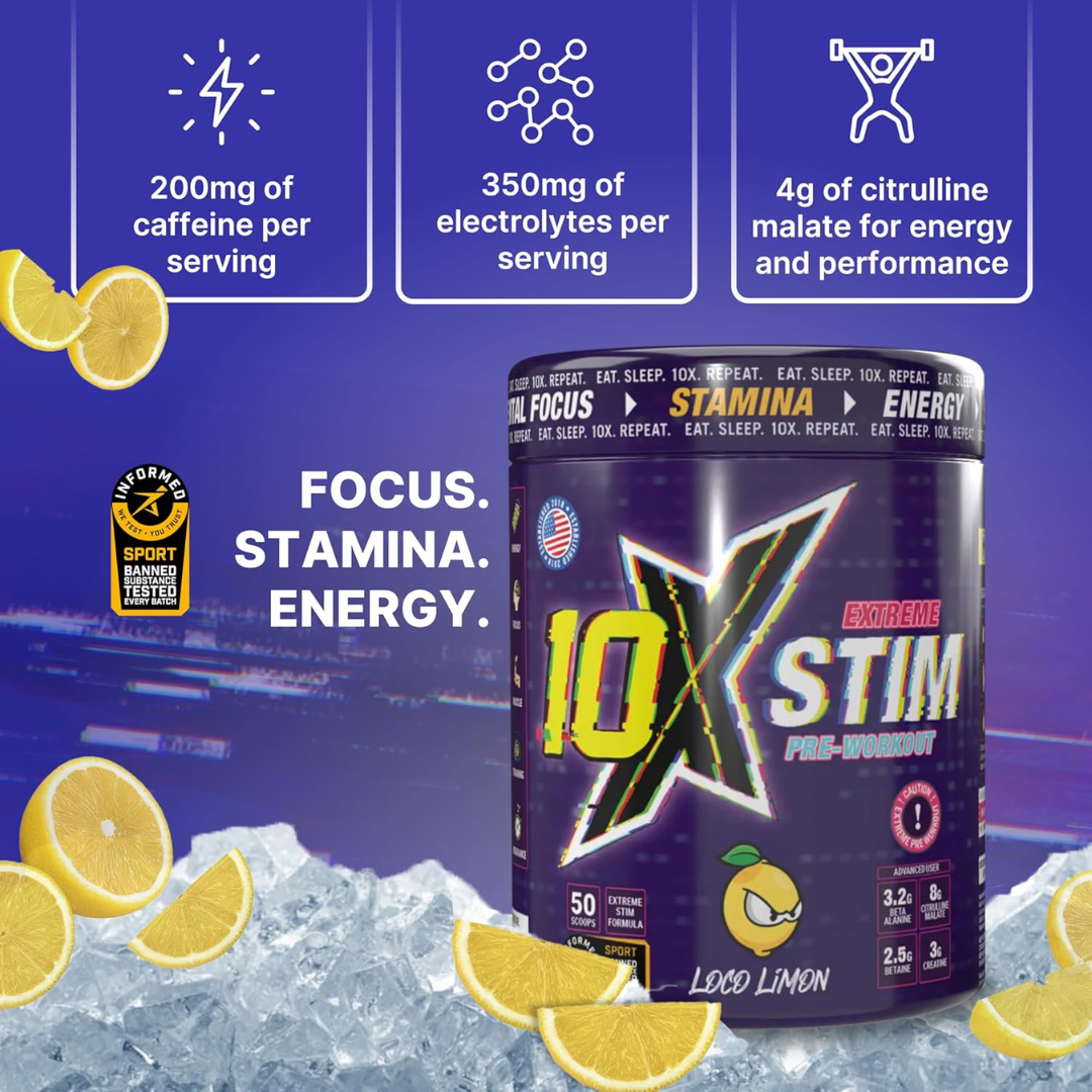 10X Athletic STIM 600g Loco Limon