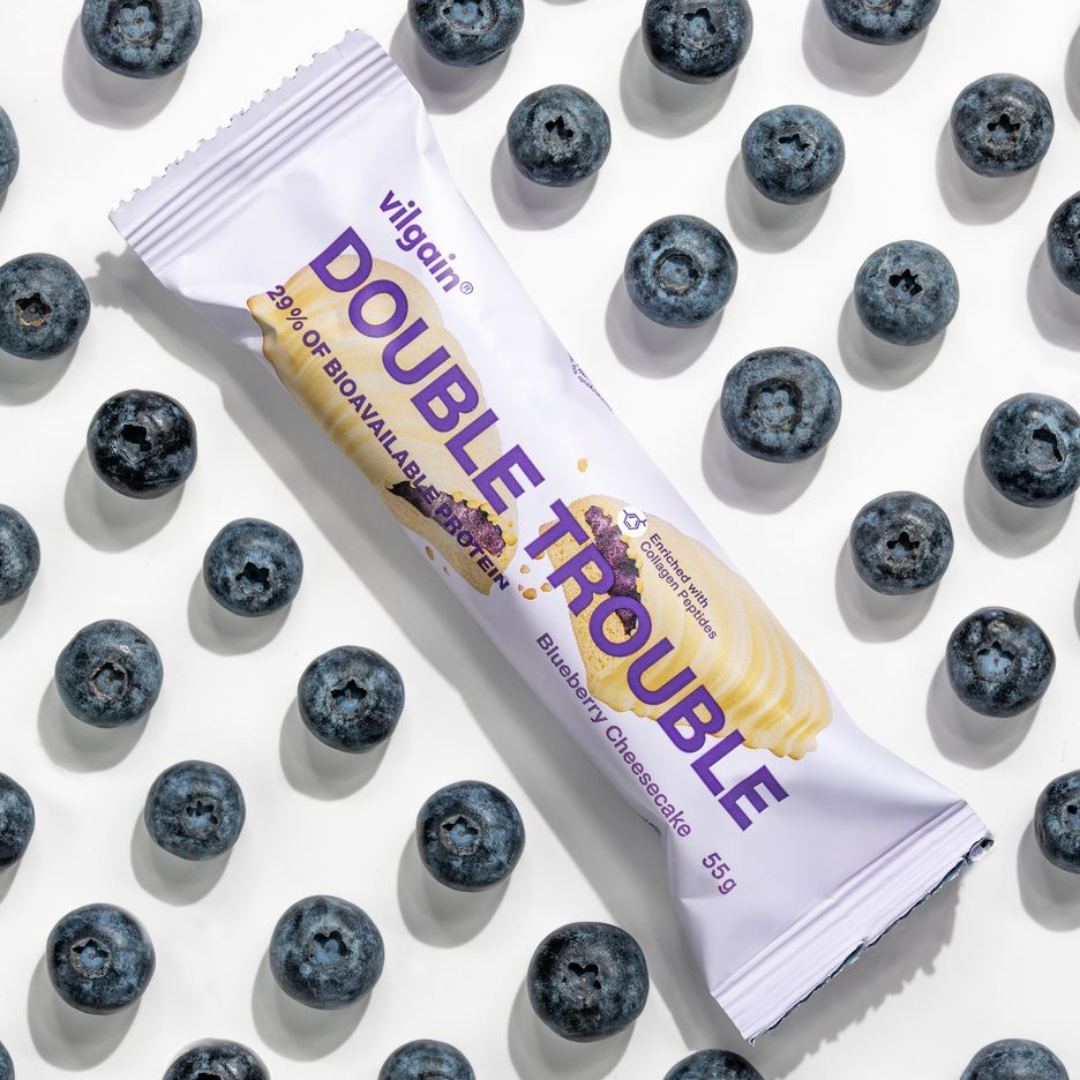 Vilgain Trouble Protein Bar 12x55g Blueberry Cheesecake