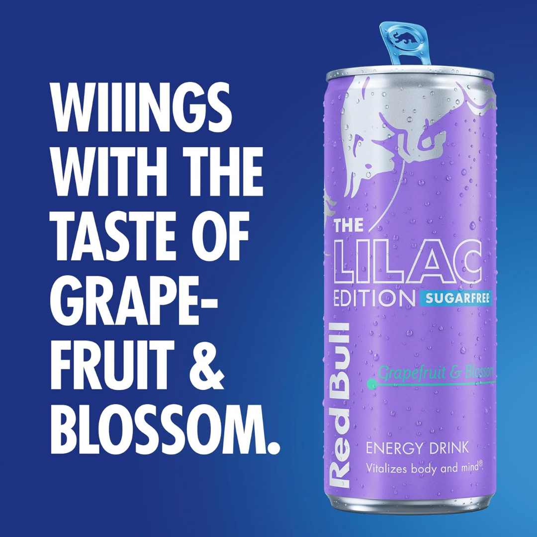 Red Bull Sugar Free Lilac 12x250ml Woodruff Grapefruit
