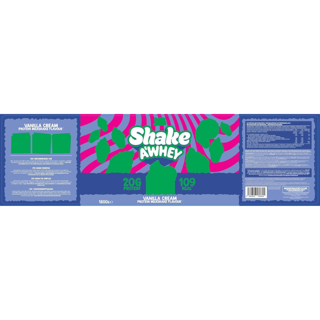 Mountain Joe's SHAKE A'WHEY 1.8kg Vanilla Cream