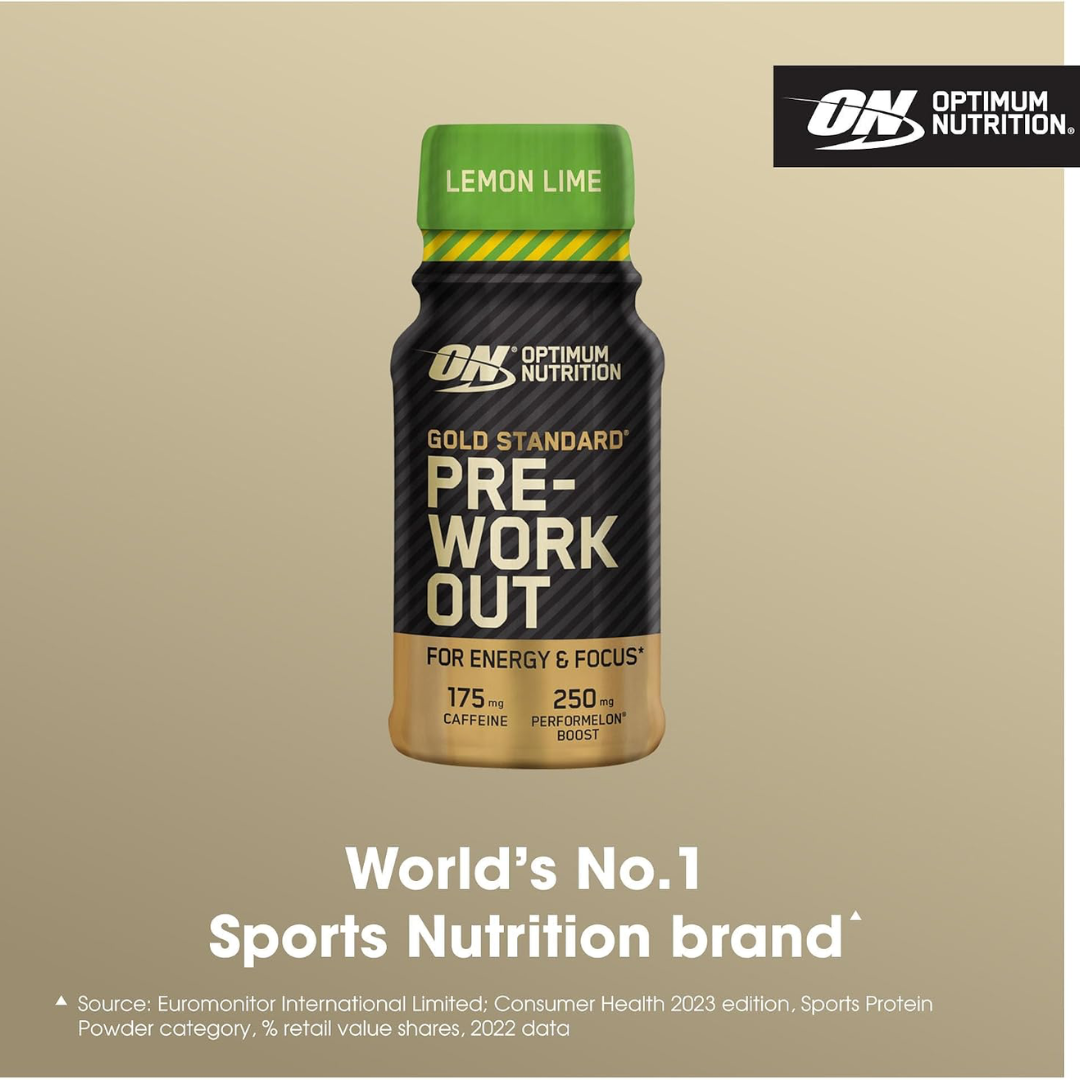 Optimum Nutrition Gold Standard Pre-Workout Shot 60ml Lemon & Lime