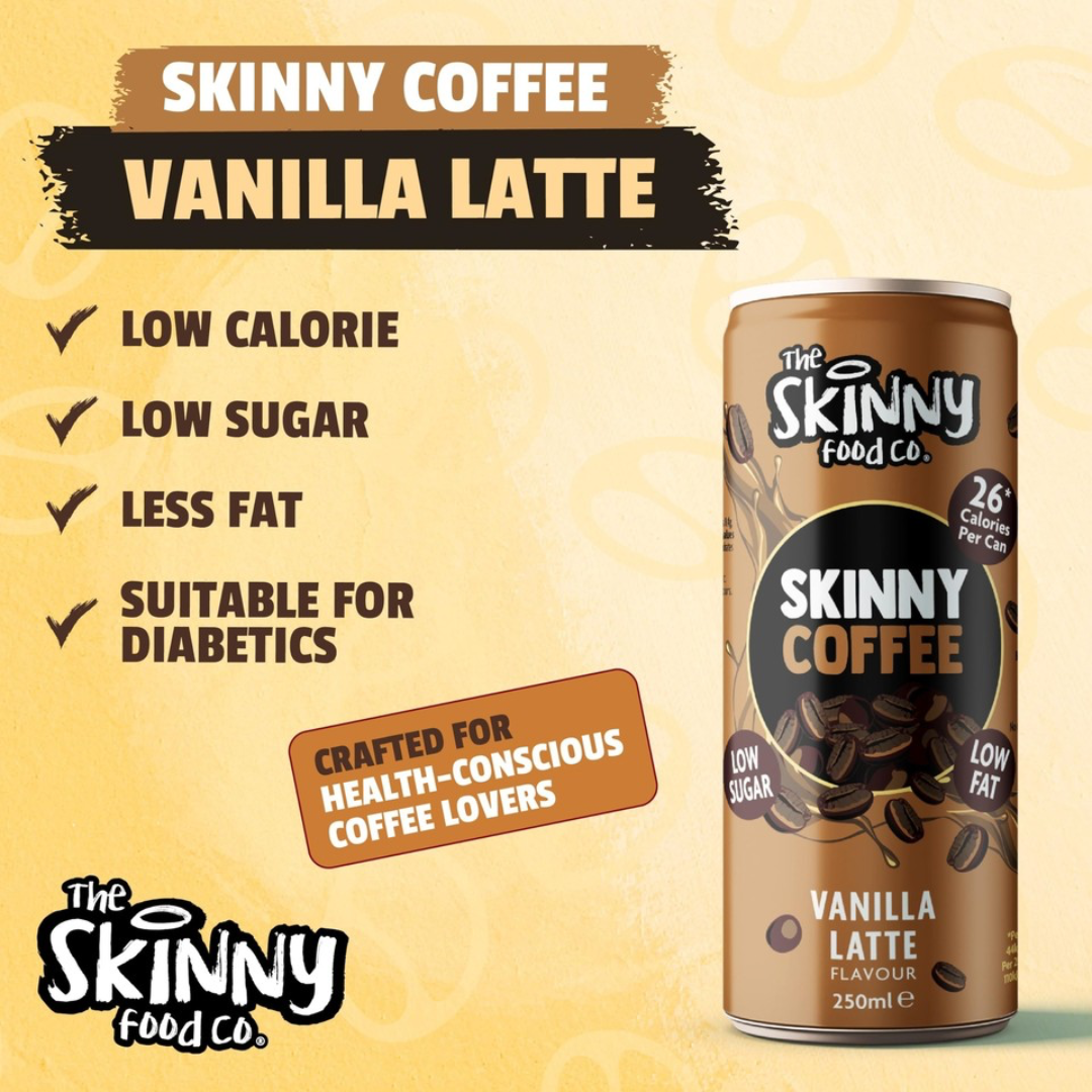 The Skinny Food Co Skinny Coffee 12x250ml Vanilla Latte