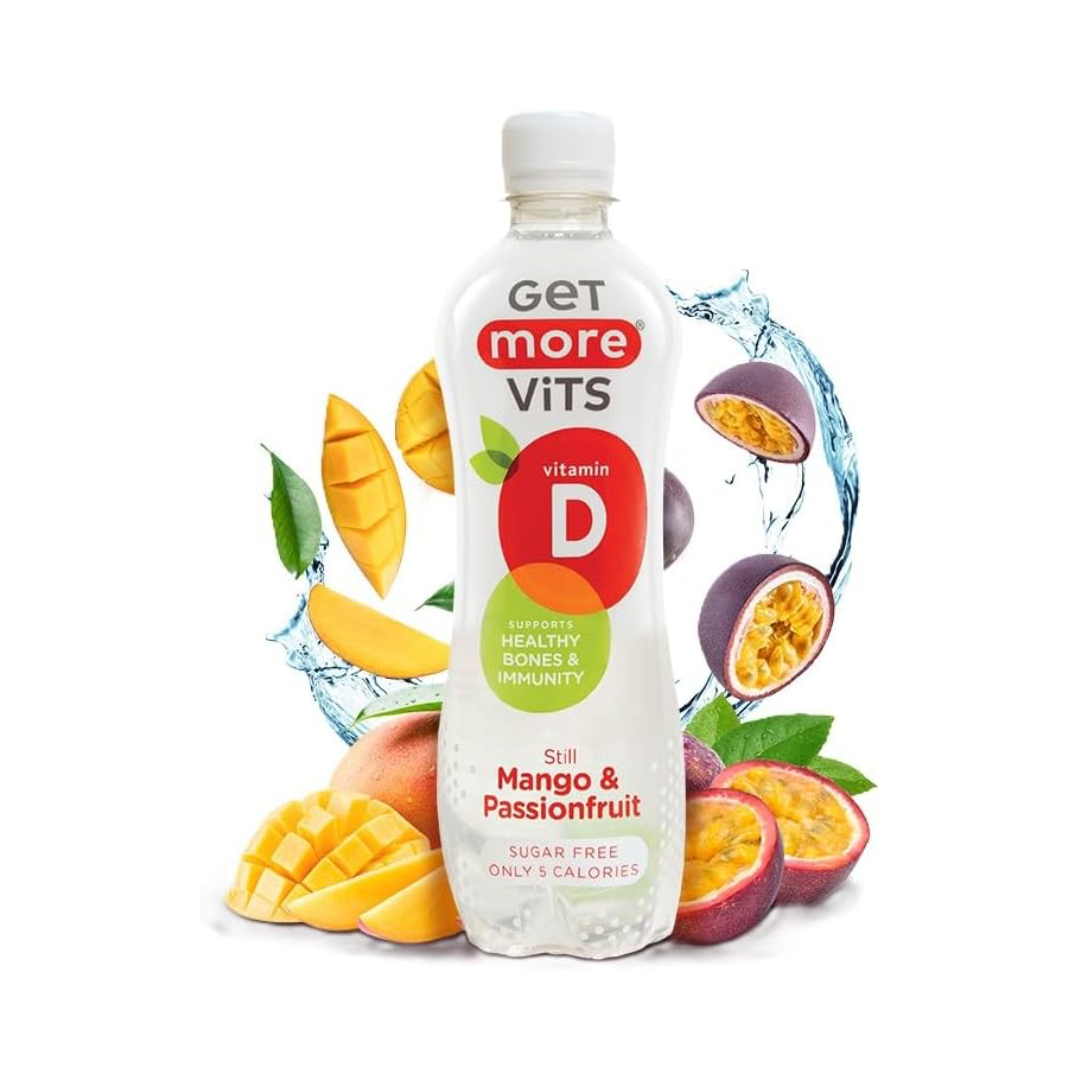 Get More Vits Vitamin D 12x500ml Still Mango & Passionfruit