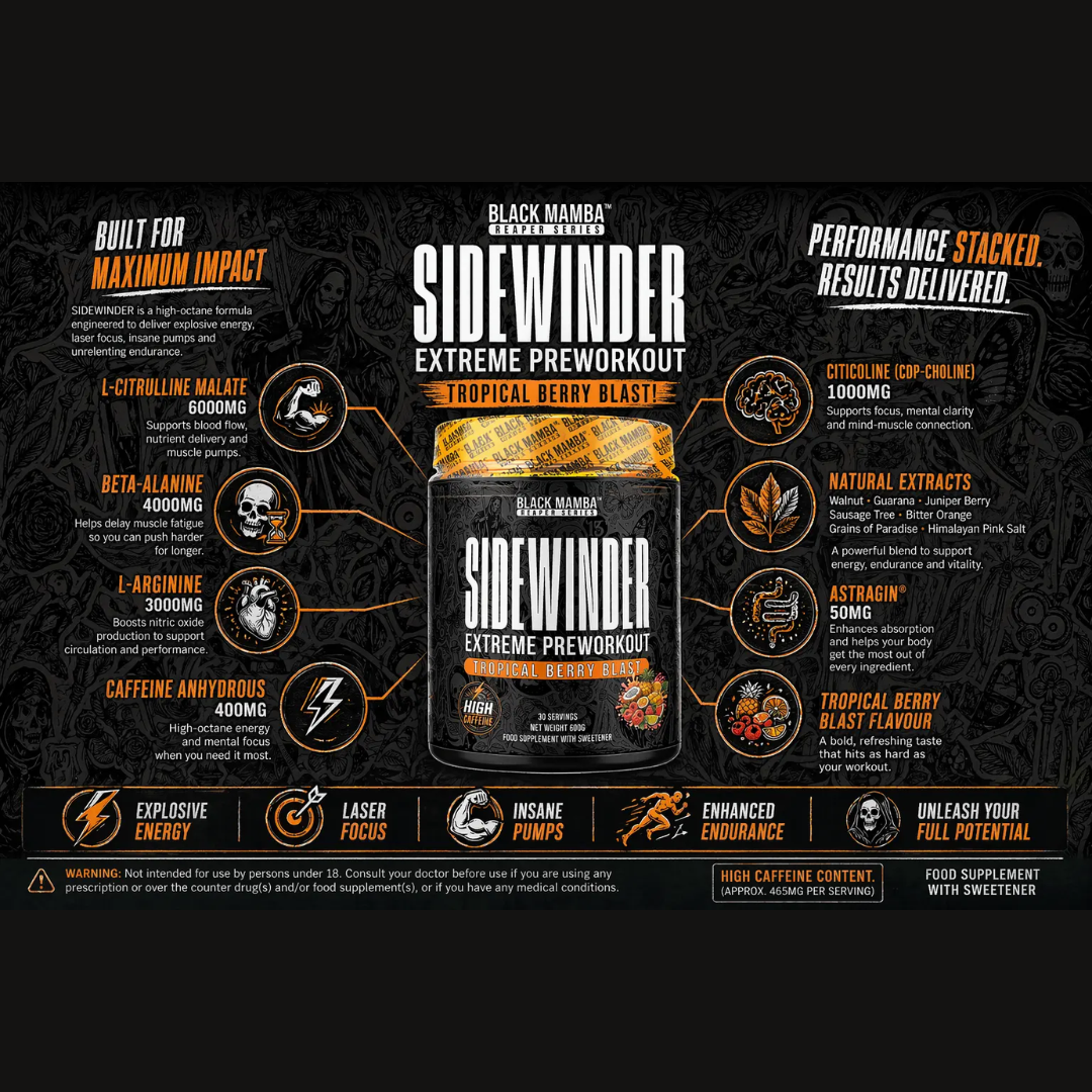 Black Mamba Sidewinder 600g Tropical Berry Blast