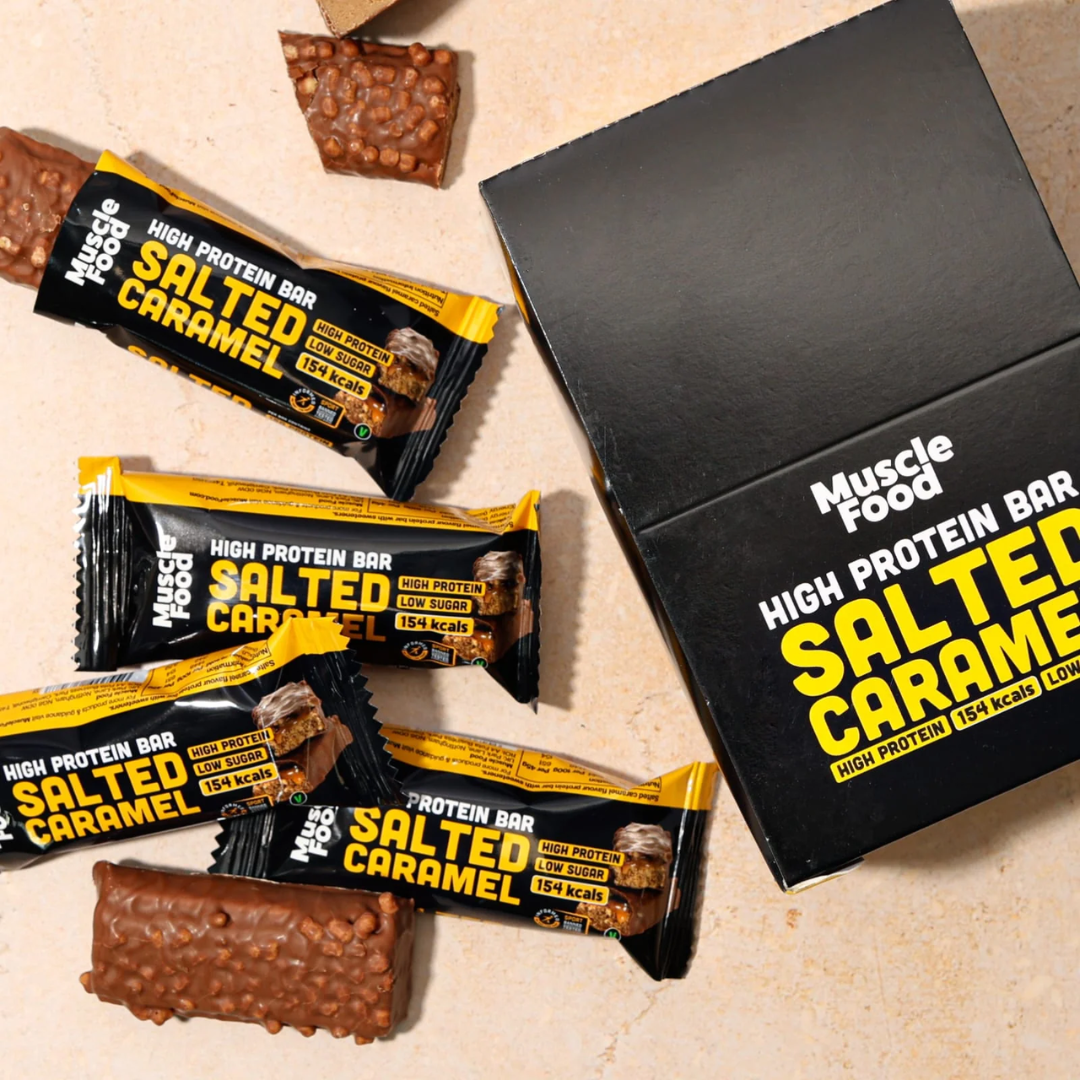 MuscleFood High Protein Bar 12x45g Salted Caramel