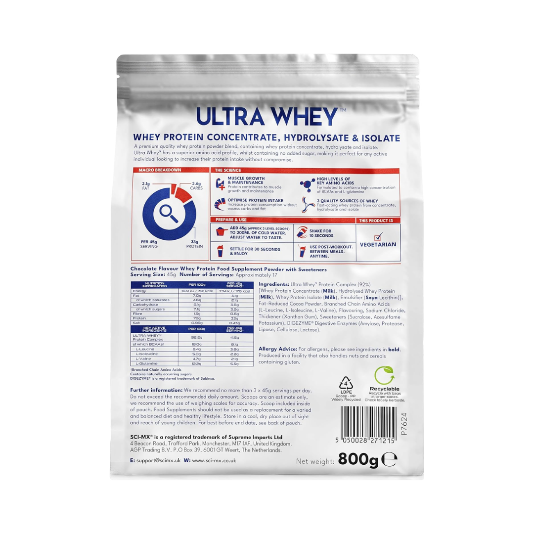 Sci-MX Ultra Whey 800g Chocolate
