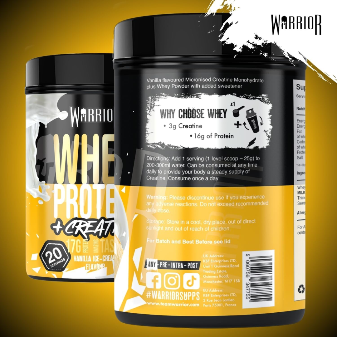 Warrior Creatine Plus Whey 500g Vanilla Milkshake