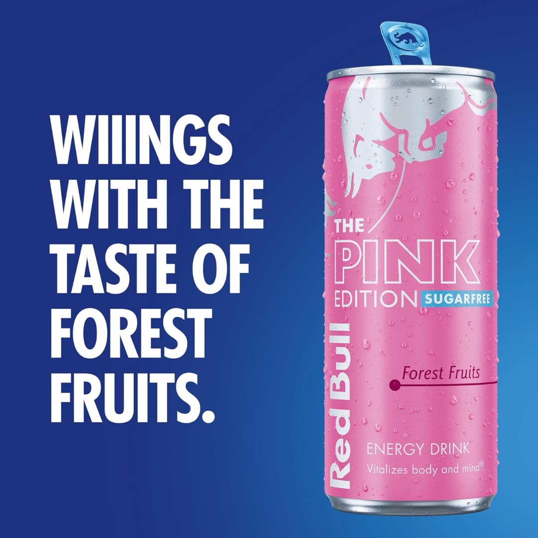 Red Bull Sugar Free Pink 12x250ml Forest Fruits