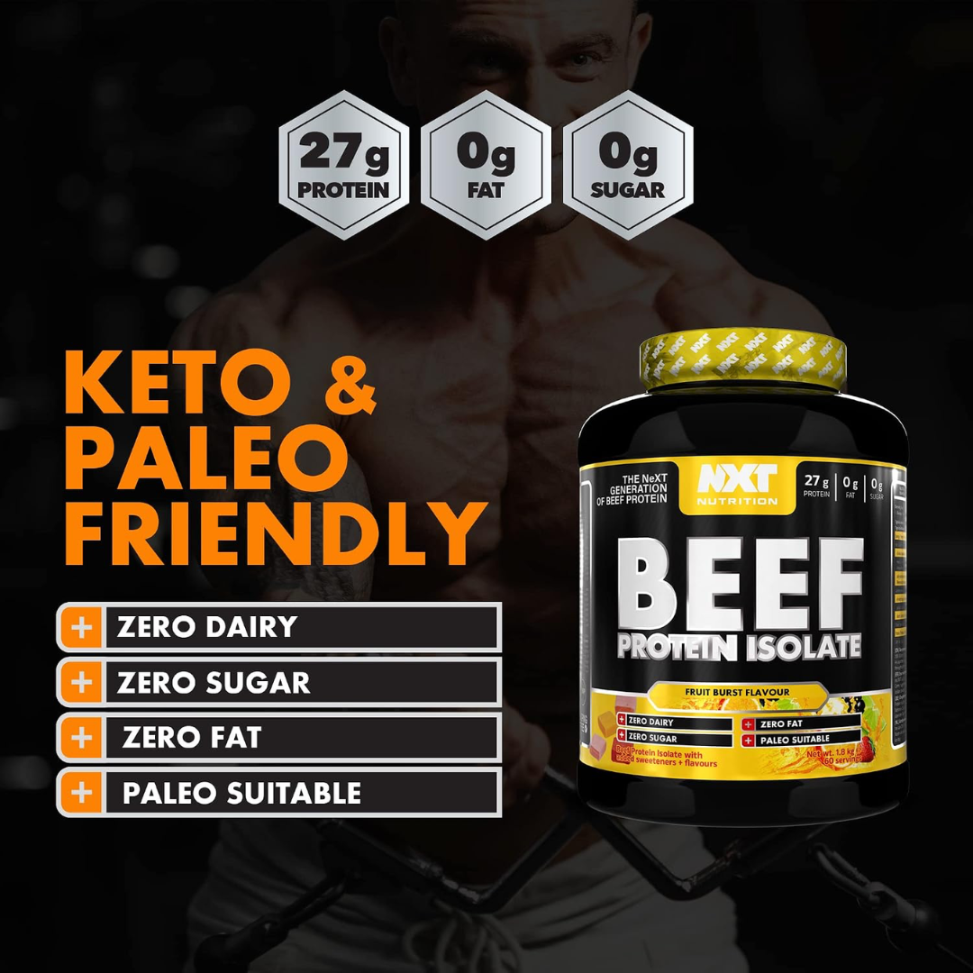 NXT Nutrition Beef Protein Isolate 1.8kg Lemon & Lime