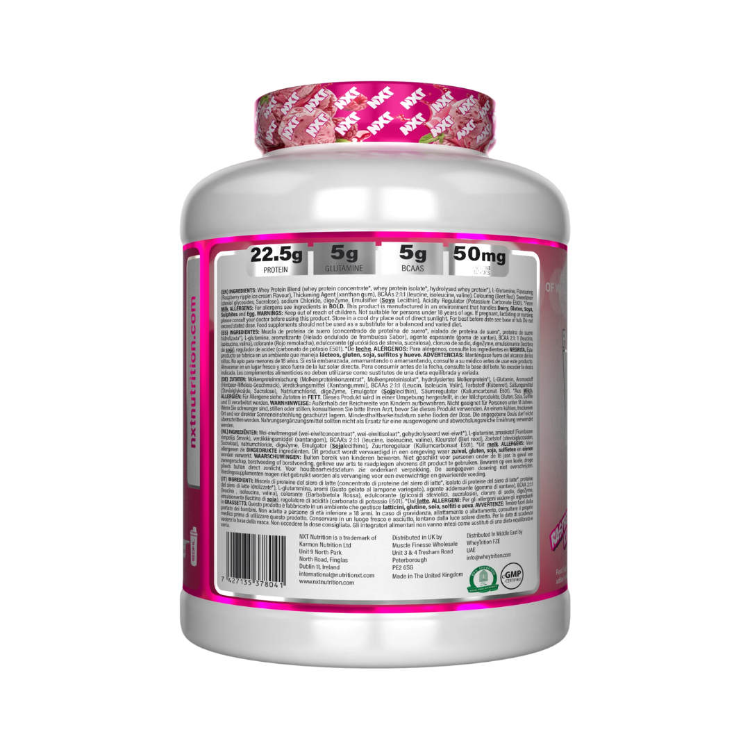 NXT Nutrition Pure Whey Deluxe 2.1kg Raspberry Ripple Ice Cream