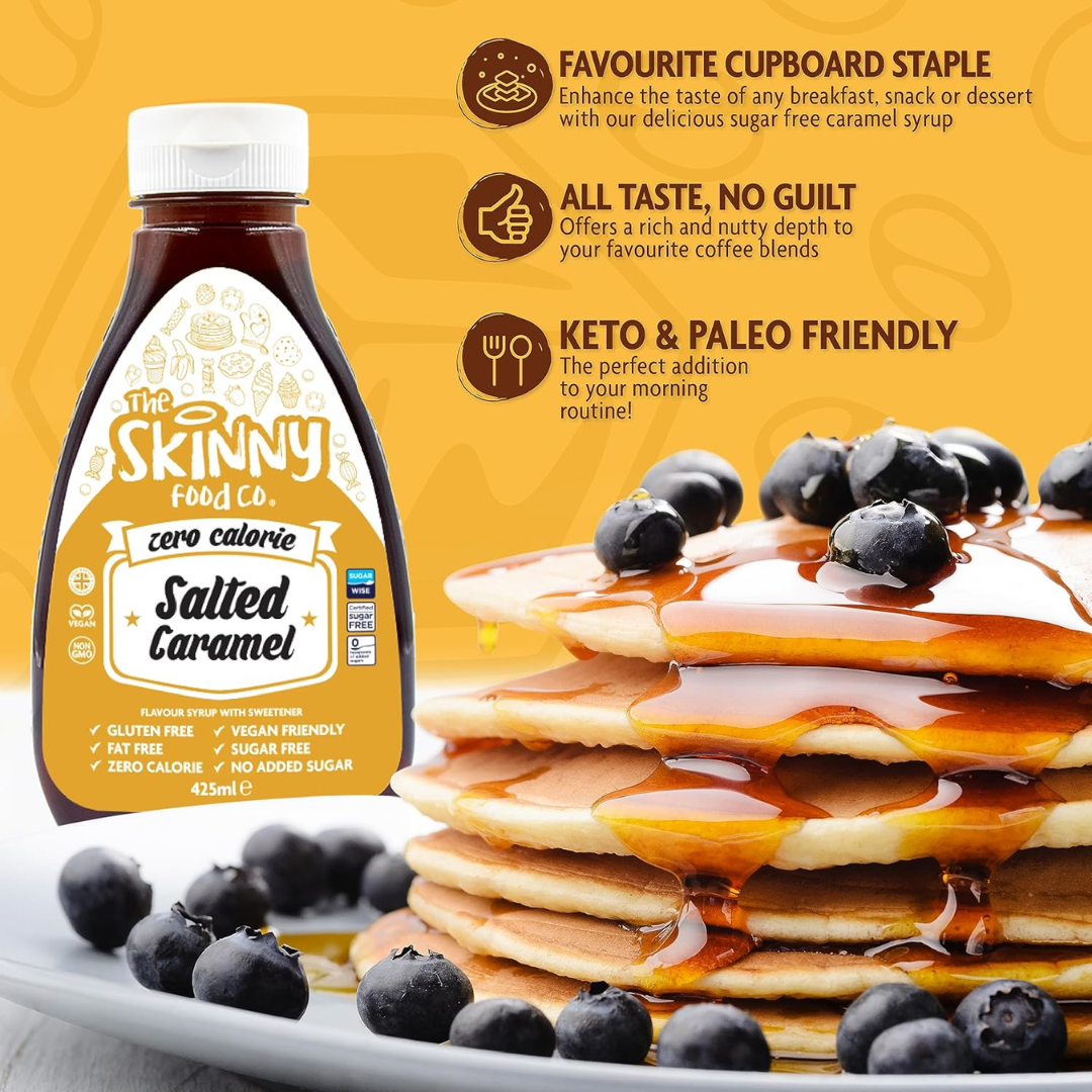 The Skinny Food Co Zero Calorie Skinny Syrup 425ml Salted Caramel