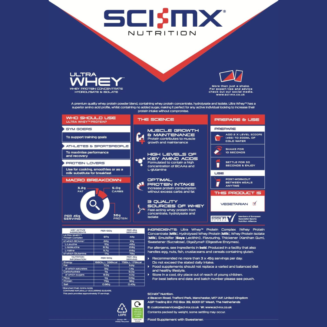 SCI-MX Ultra Whey 2kg Vanilla