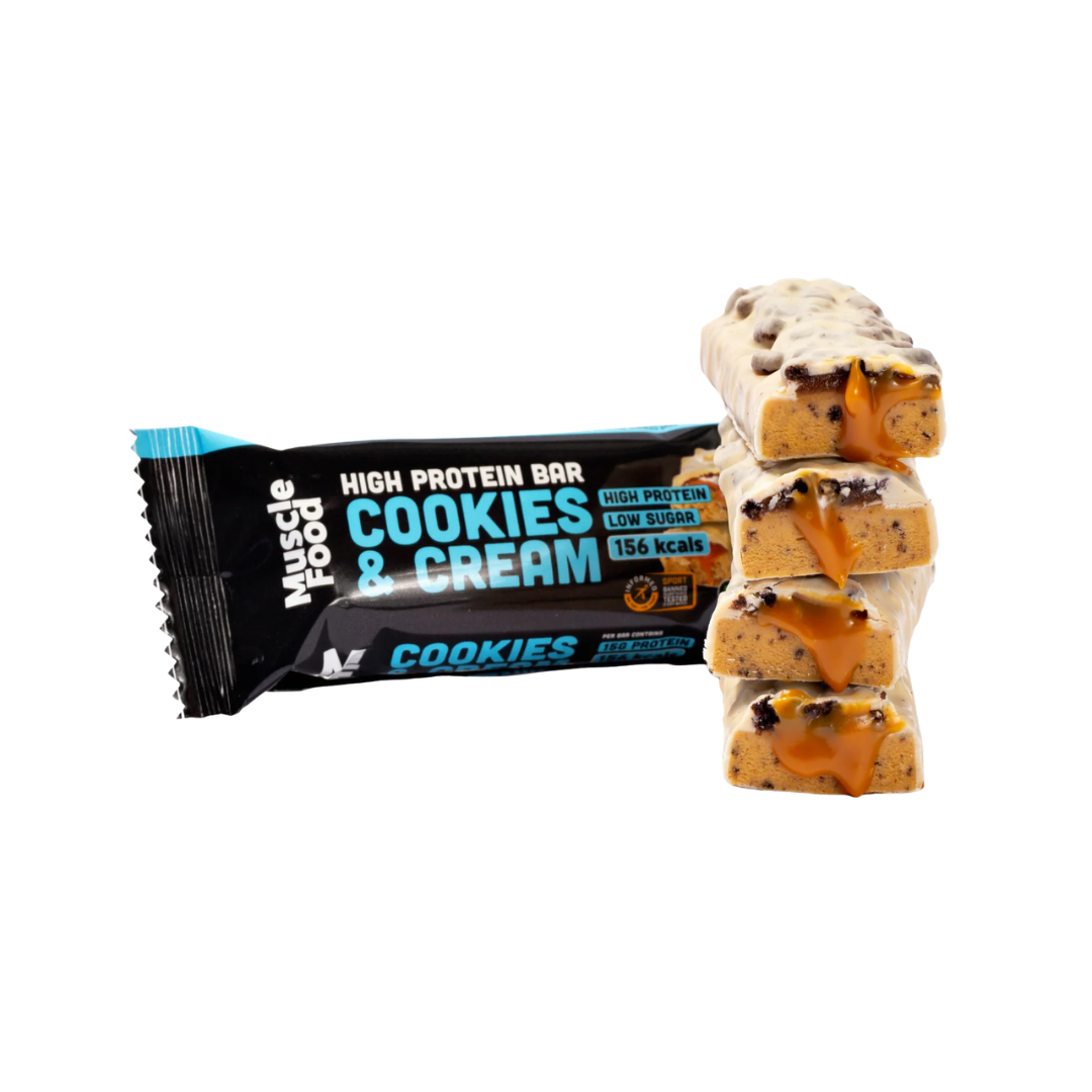 MuscleFood High Protein Bar 12x45g Cookies and Cream