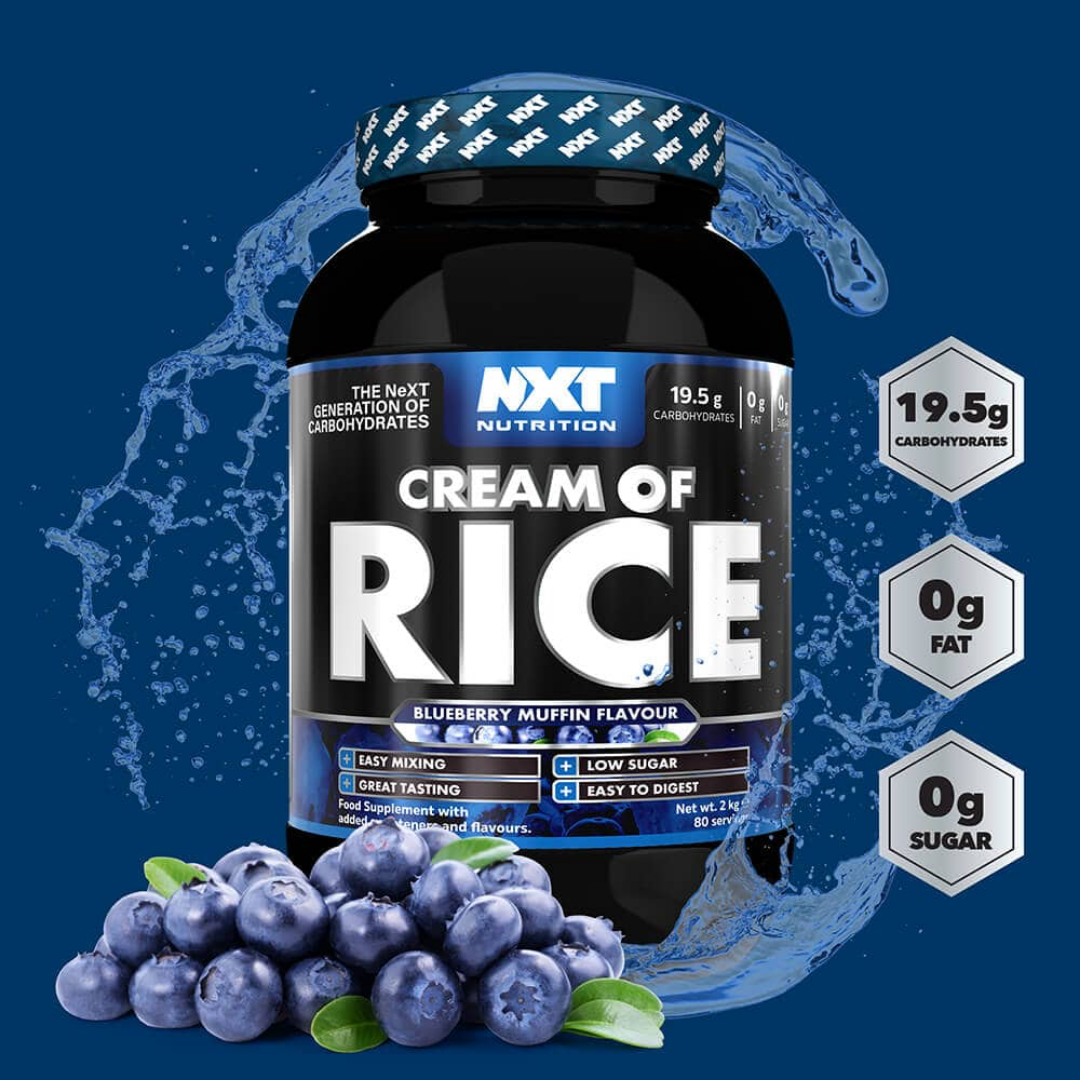 NXT Nutrition Cream of Rice 2kg Blueberry Muffin