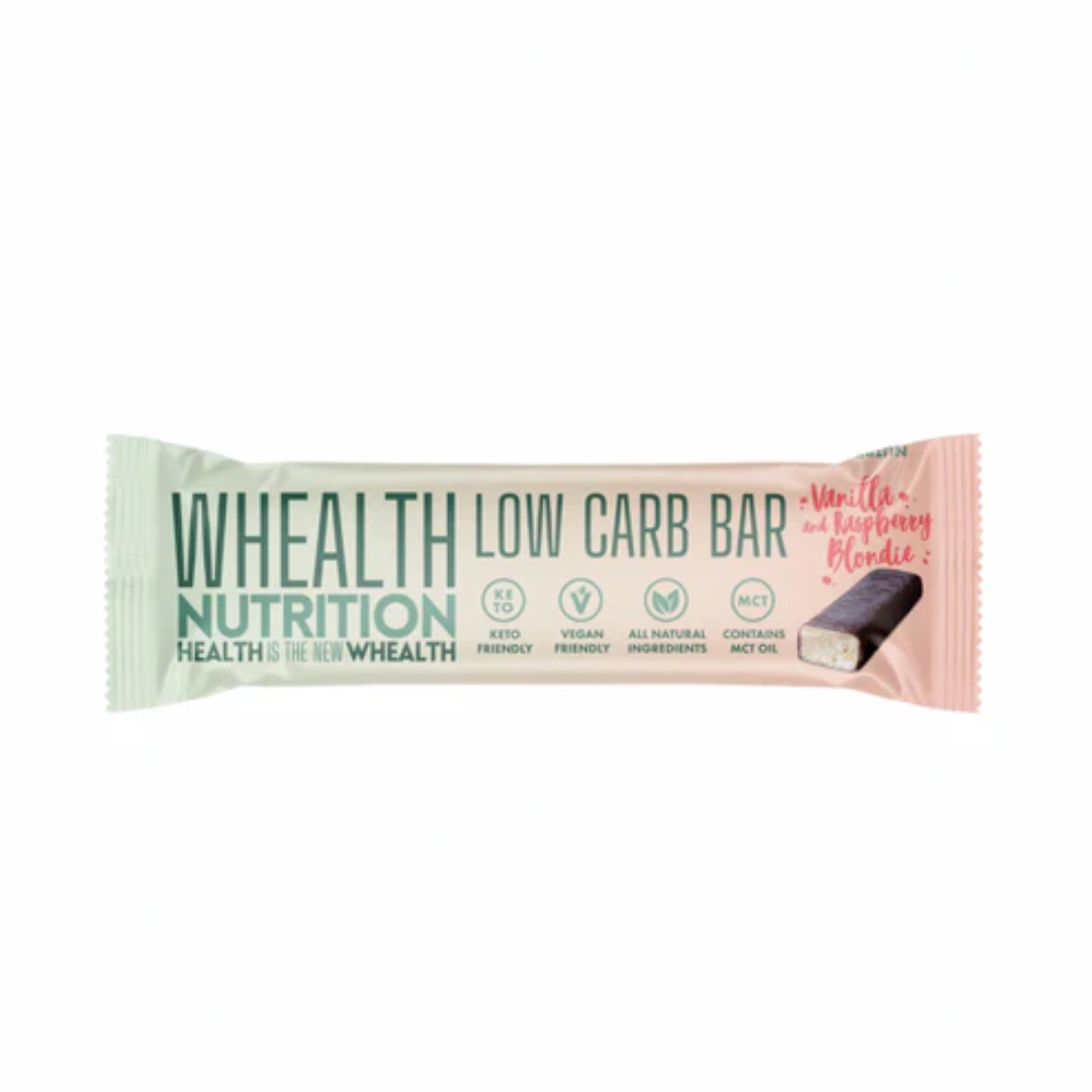 Whealth Nutrition Protein Bar 12x55g Vanilla & Raspberry