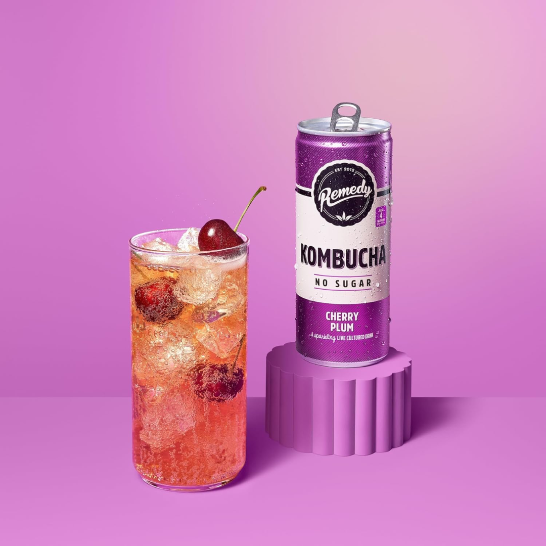 Remedy Kombucha 12x250ml Cherry Plumb