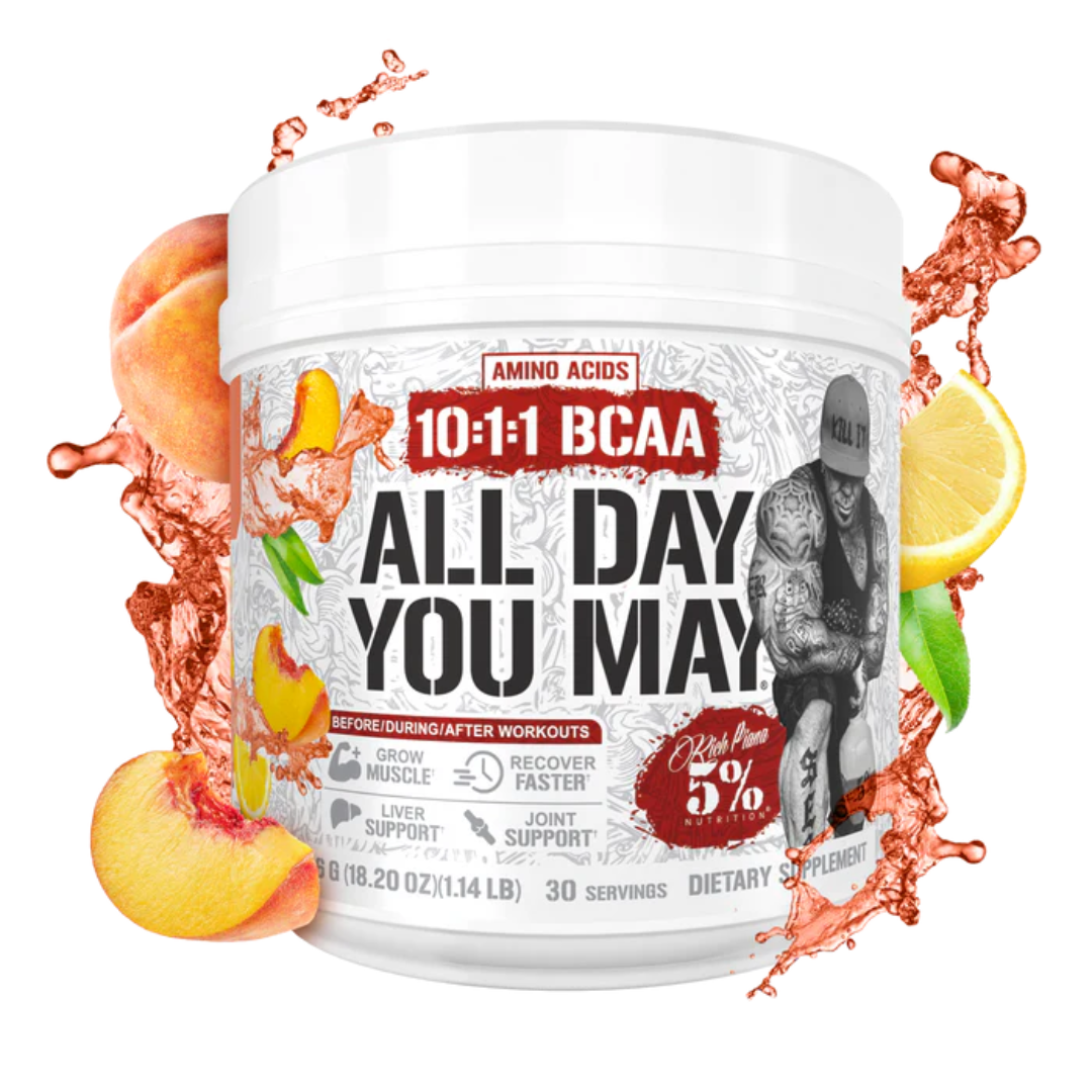 Rich Piana 5% Nutrition All Day You May Legendary Series 465g Peach Tea