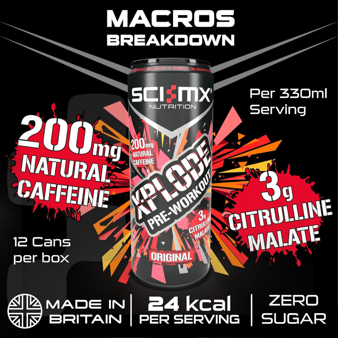 SCI-MX X-PLODE Pre-Workout Energy Drink 12x330ml Original