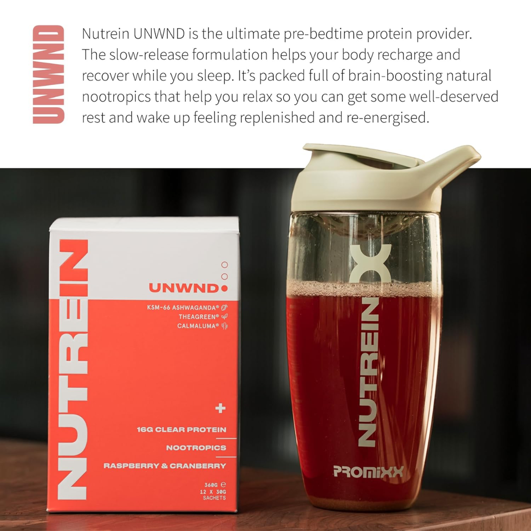 Nutrein UNWND 12x30g Raspberry & Cranberry