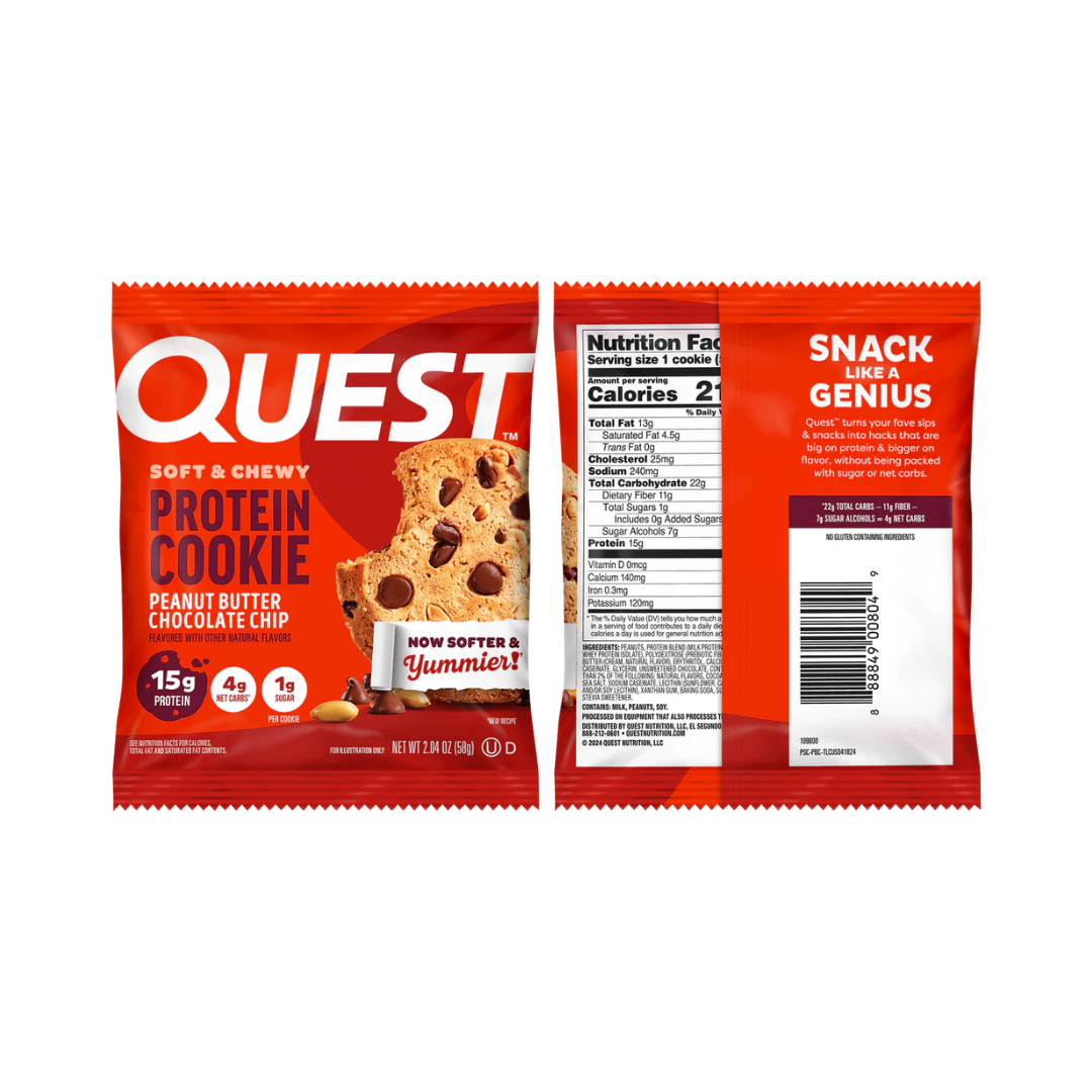 Quest Nutrition Cookie 12x59g Peanut Butter Chocolate Chip
