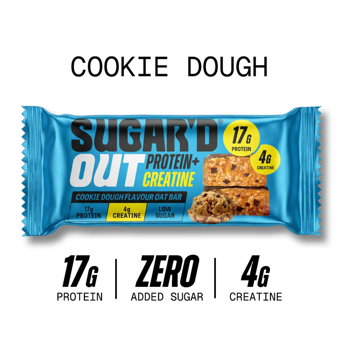 Sugar'd Out Protein + Creatine Oat Bar 12x68g Cookie Dough