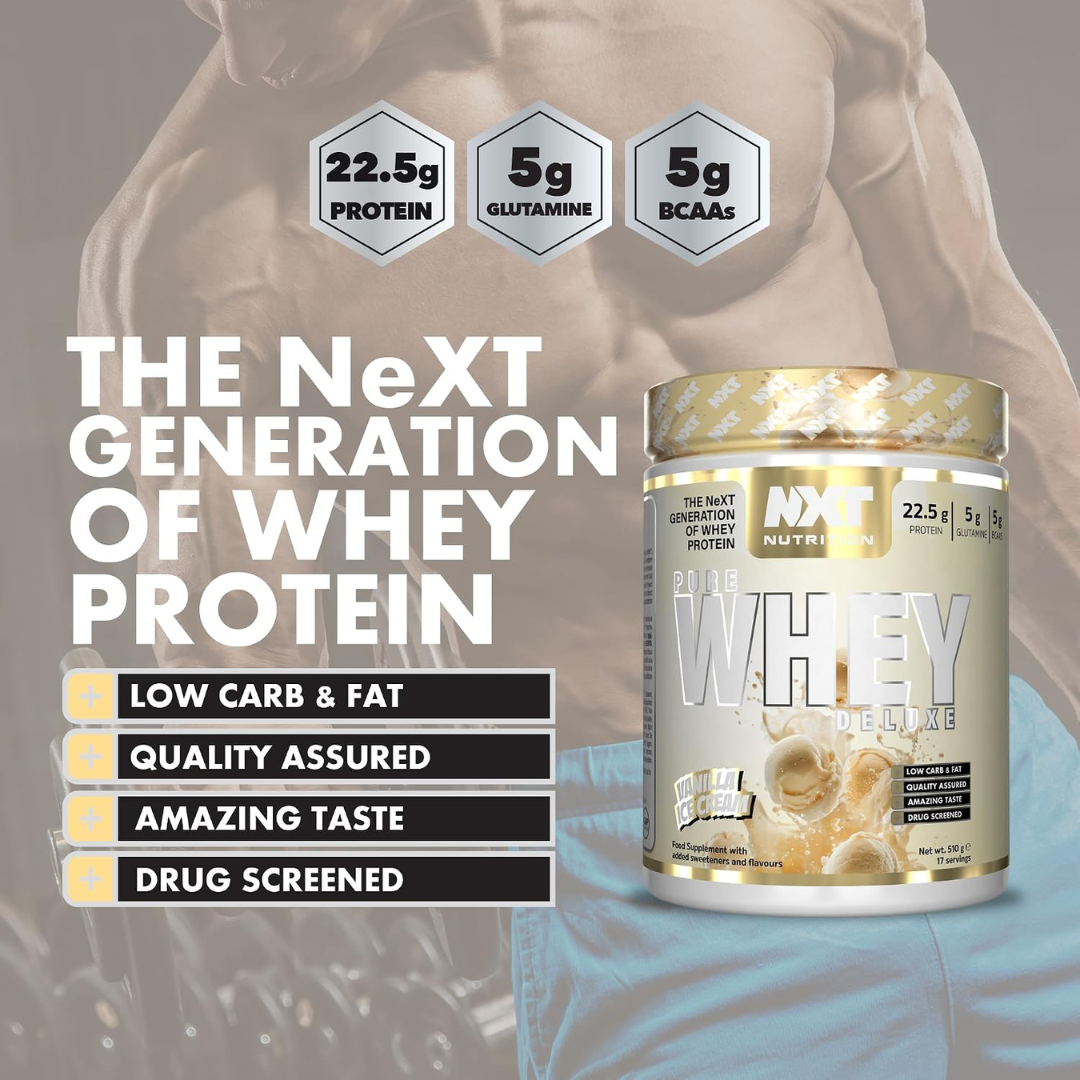 NXT Nutrition Pure Whey Deluxe 510g Vanilla Ice Cream