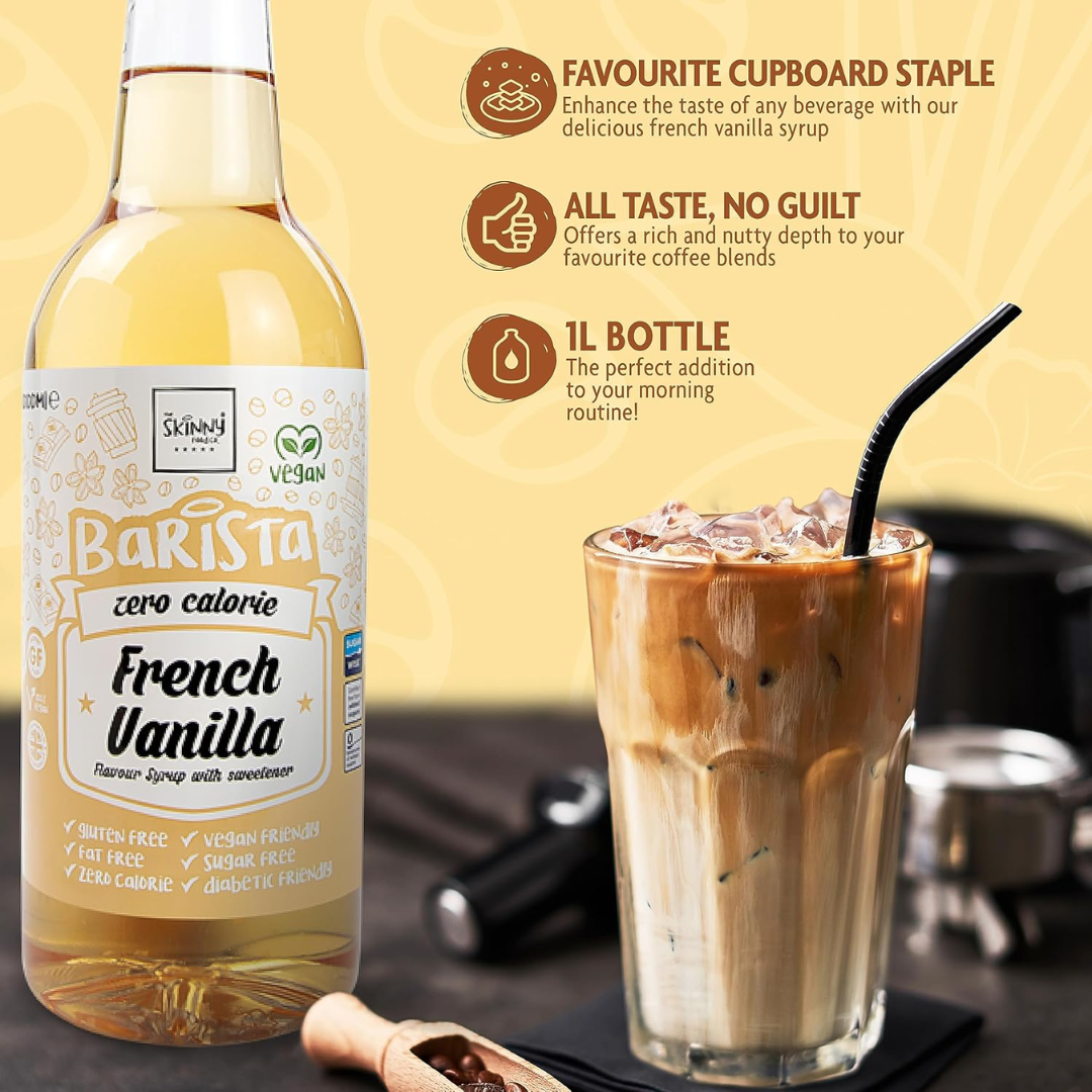 The Skinny Food Co Skinny Barista Zero Calorie Coffee Syrup 1000ml English Toffee