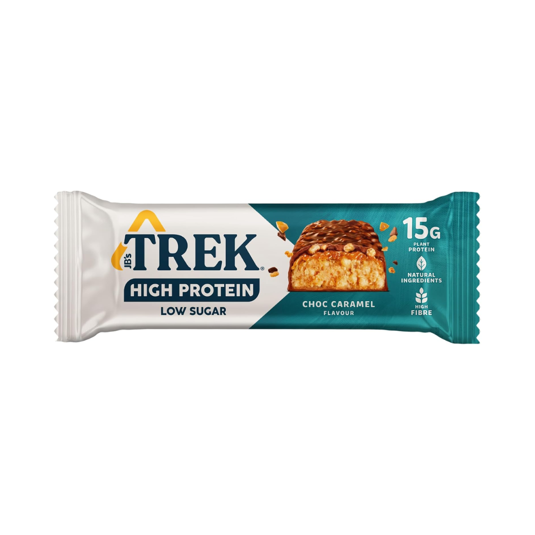 Trek High Protein Low Sugar 12x55g Choc Caramel