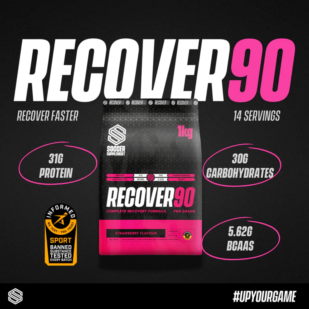 Soccer Supplement Recover90 1kg Strawberry