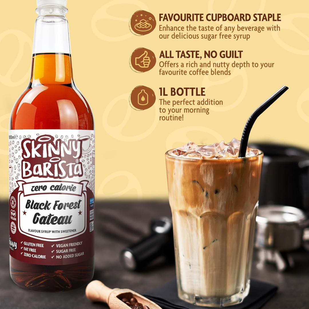The Skinny Food Co Skinny Barista Zero Calorie Coffee Syrup 1000ml Chocolate Chip Cookie (Limited Edition)